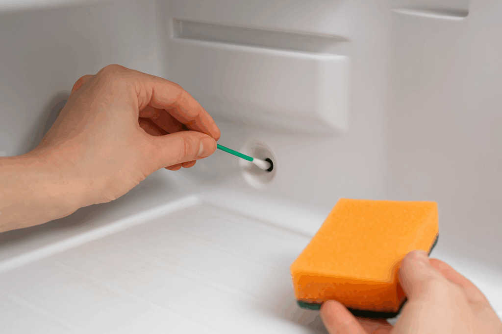 Afvoergaatje koelkast schoonmaken