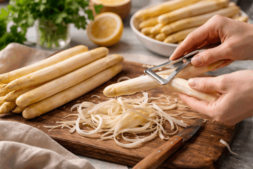 Asperges schoonmaken