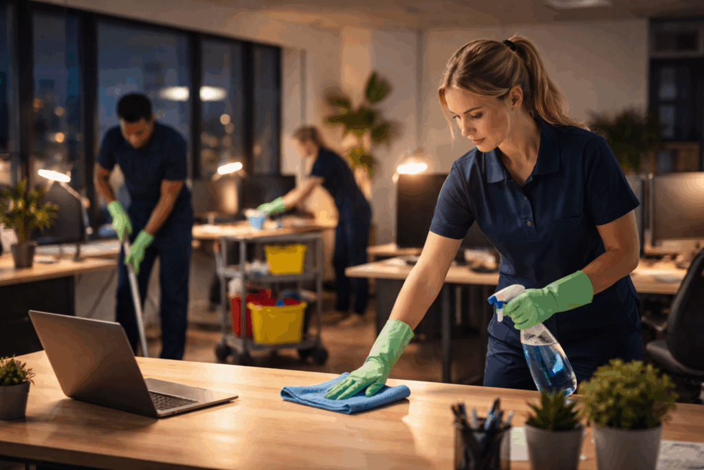 Kantoren schoonmaken in de avonduren