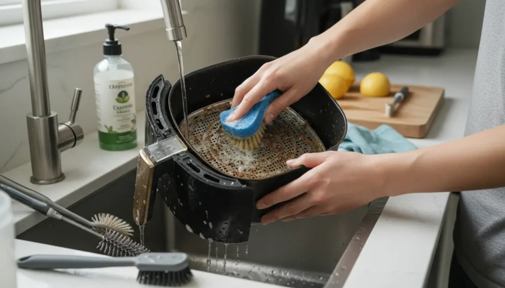 Airfryer schoonmaken zonder gedoe: zo krijg je hem weer fris en vetvrij
