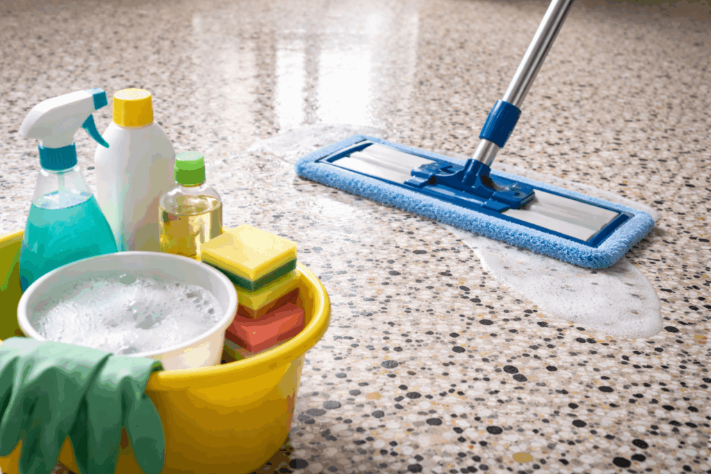 schoonmaken terrazzo vloer