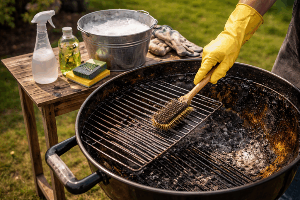 oude bbq schoonmaken