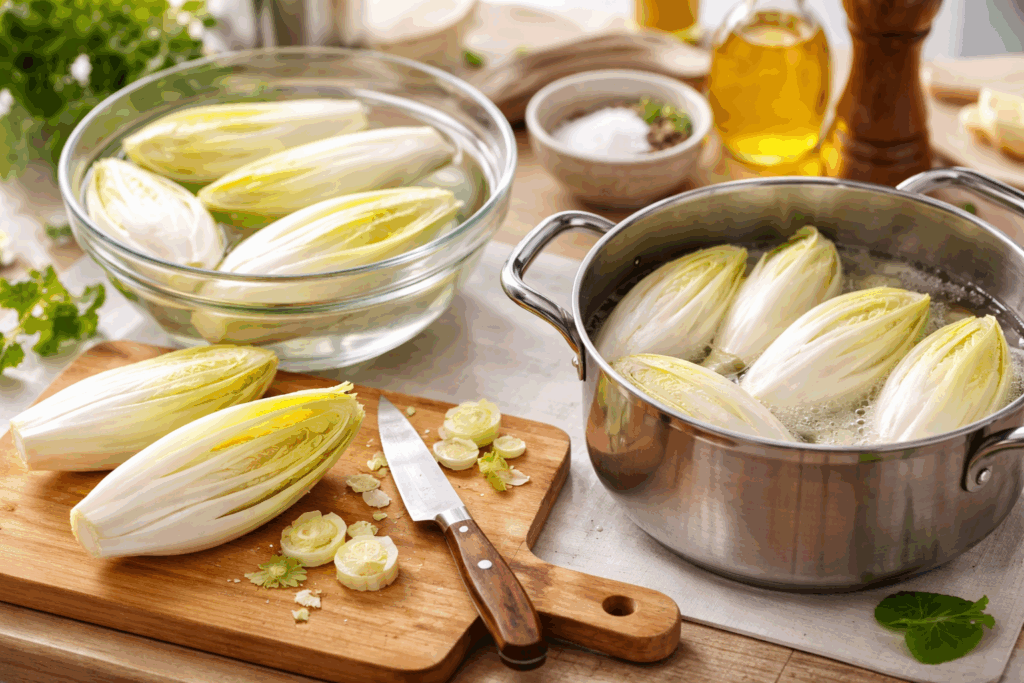 witlof schoonmaken en koken