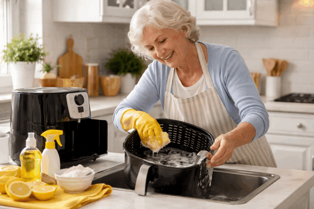 Airfryer schoonmaken oma weet raadt