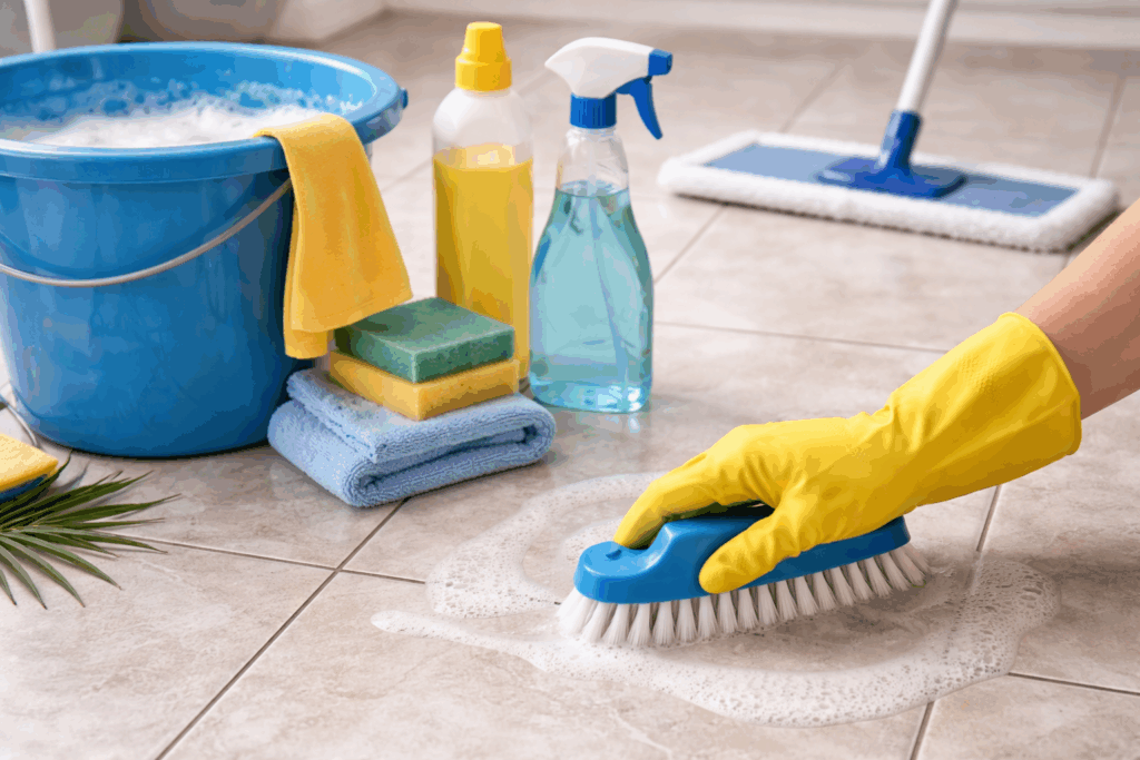 Keramische tegels schoonmaken