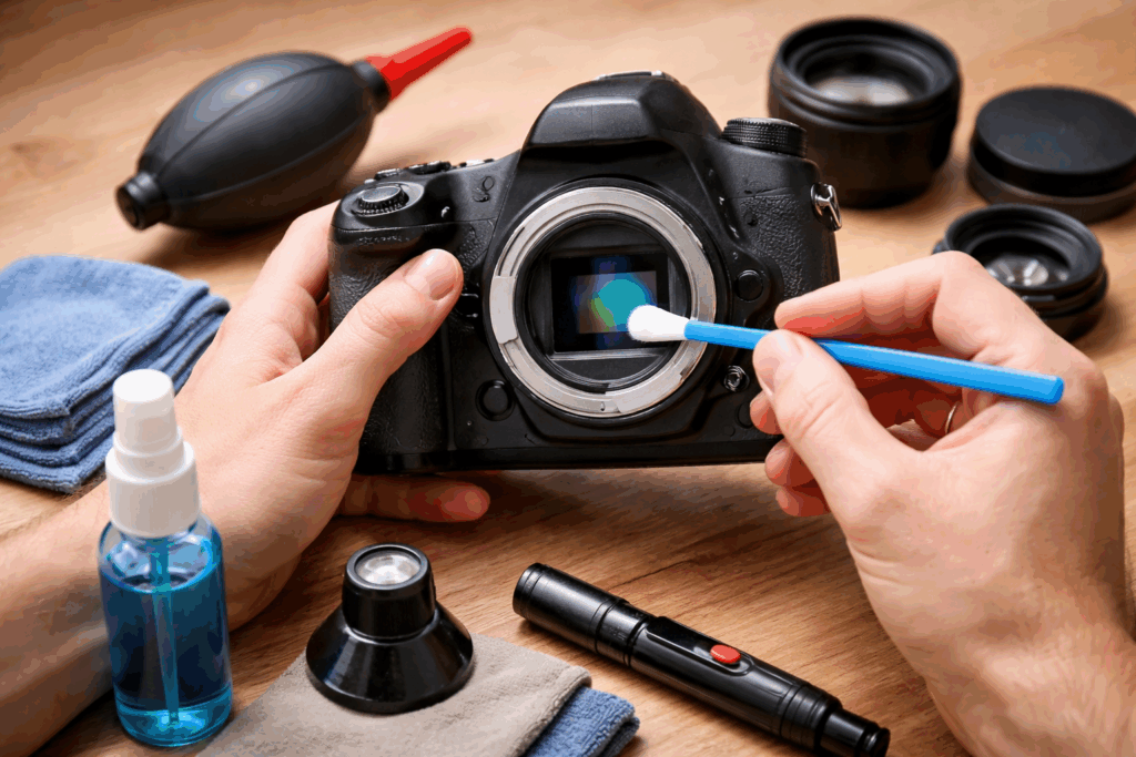 spiegelreflex schoonmaken