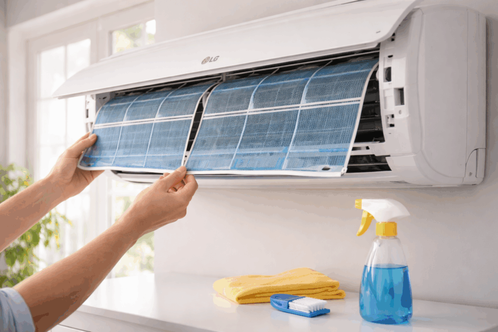 Lg airco filter schoonmaken