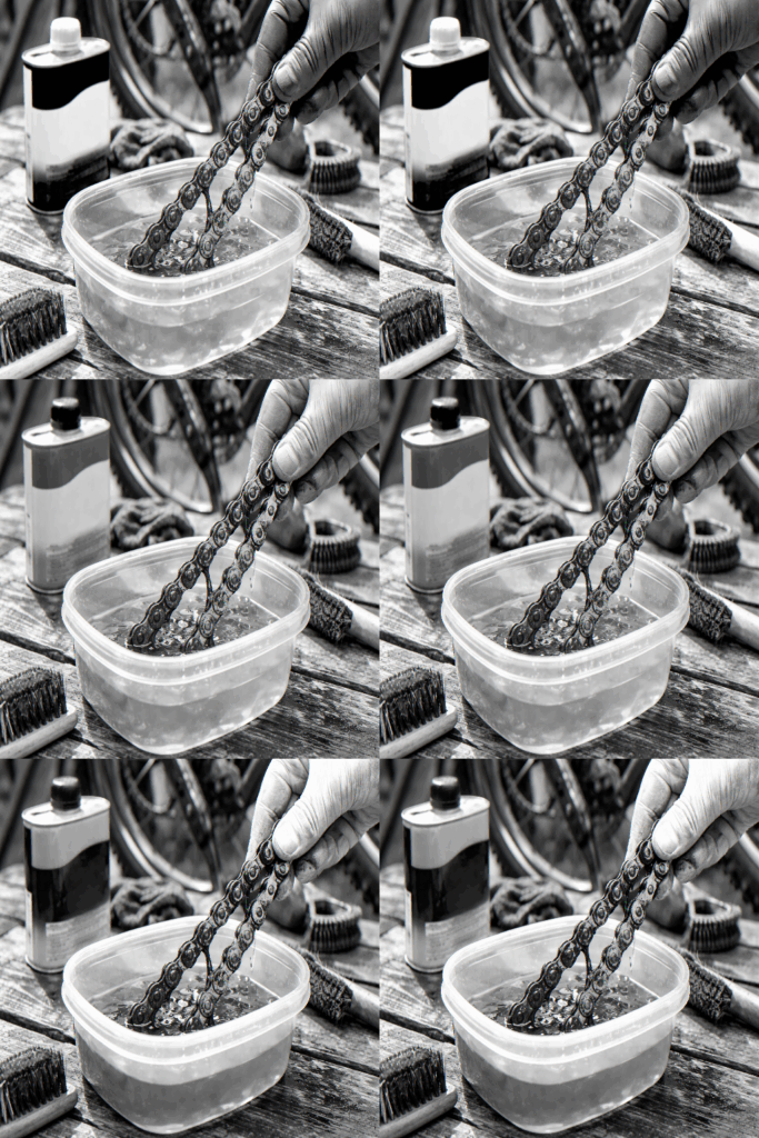 ketting schoonmaken wasbenzine