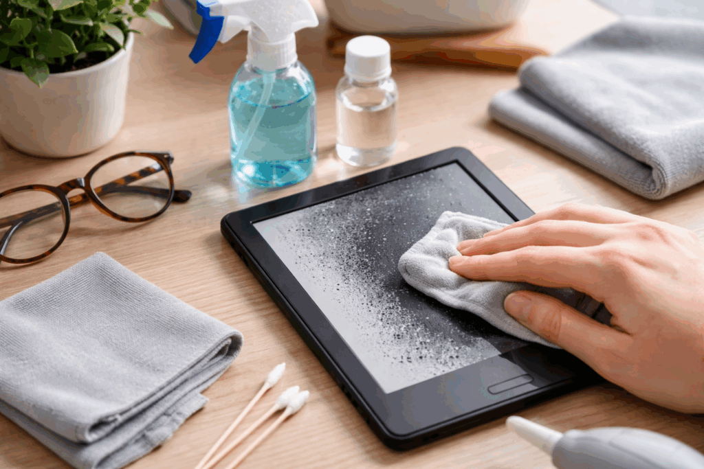 scherm ereader schoonmaken