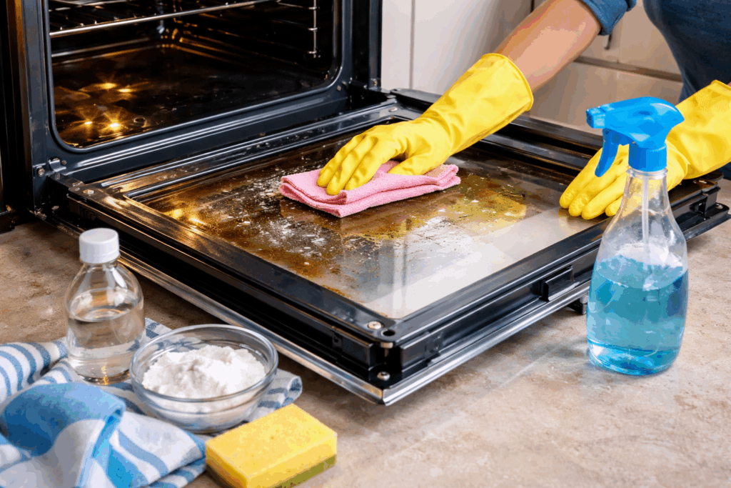 Dubbel glas oven schoonmaken