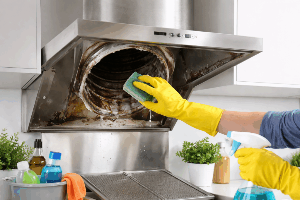 schacht afzuigkap schoonmaken