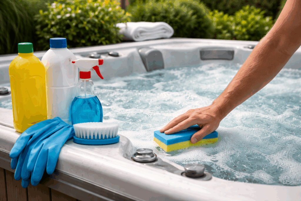 Bubbelbad schoonmaken