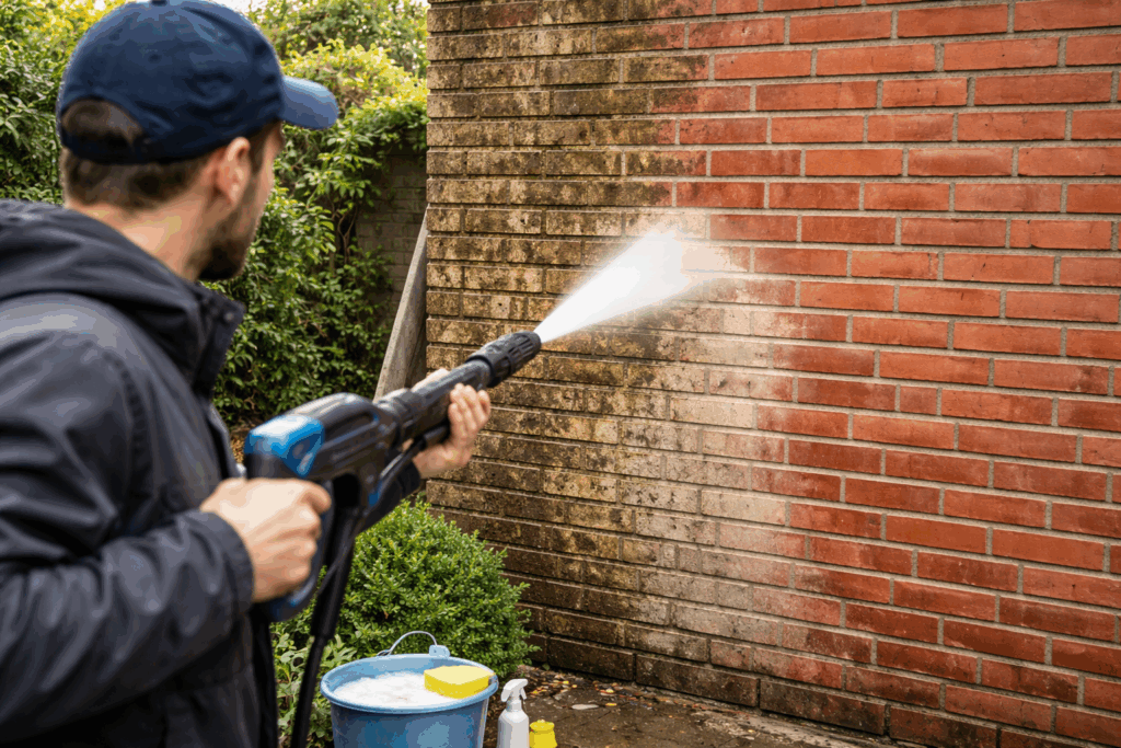 Buitenmuur schoonmaken