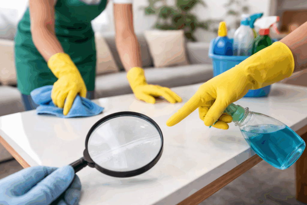 Door schoonmaken corrigeren