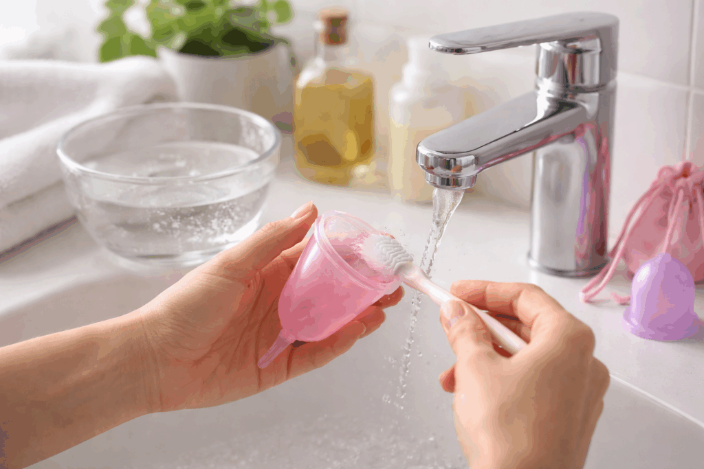 menstruatiecup schoonmaken