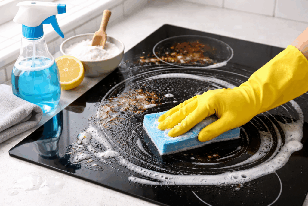 Keramische kookplaat schoonmaken