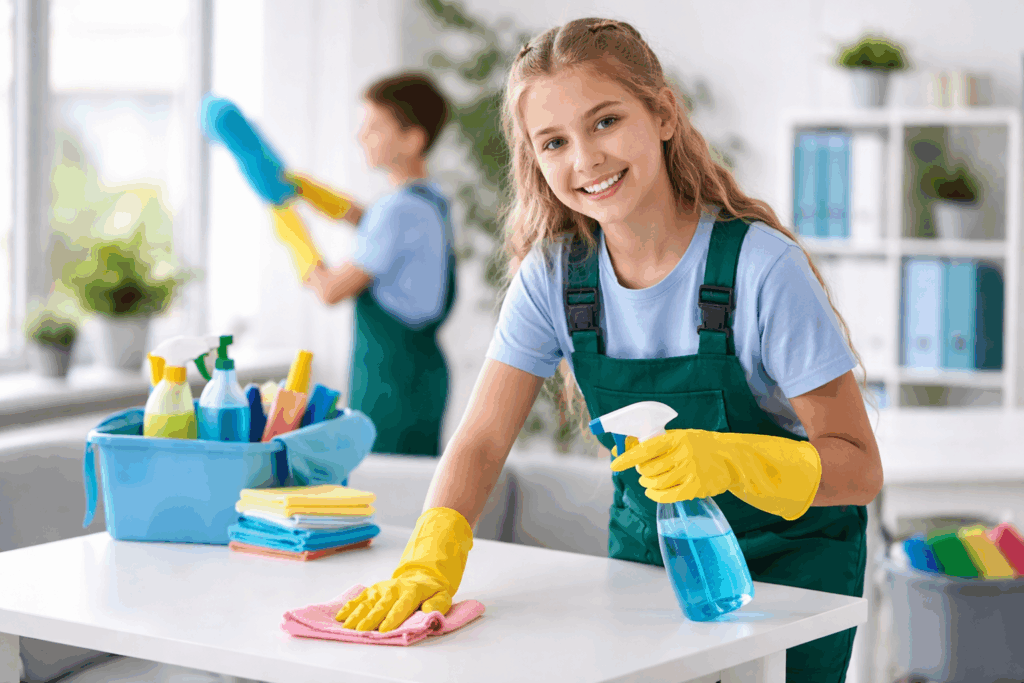 schoonmaken bijbaan 16 jaar