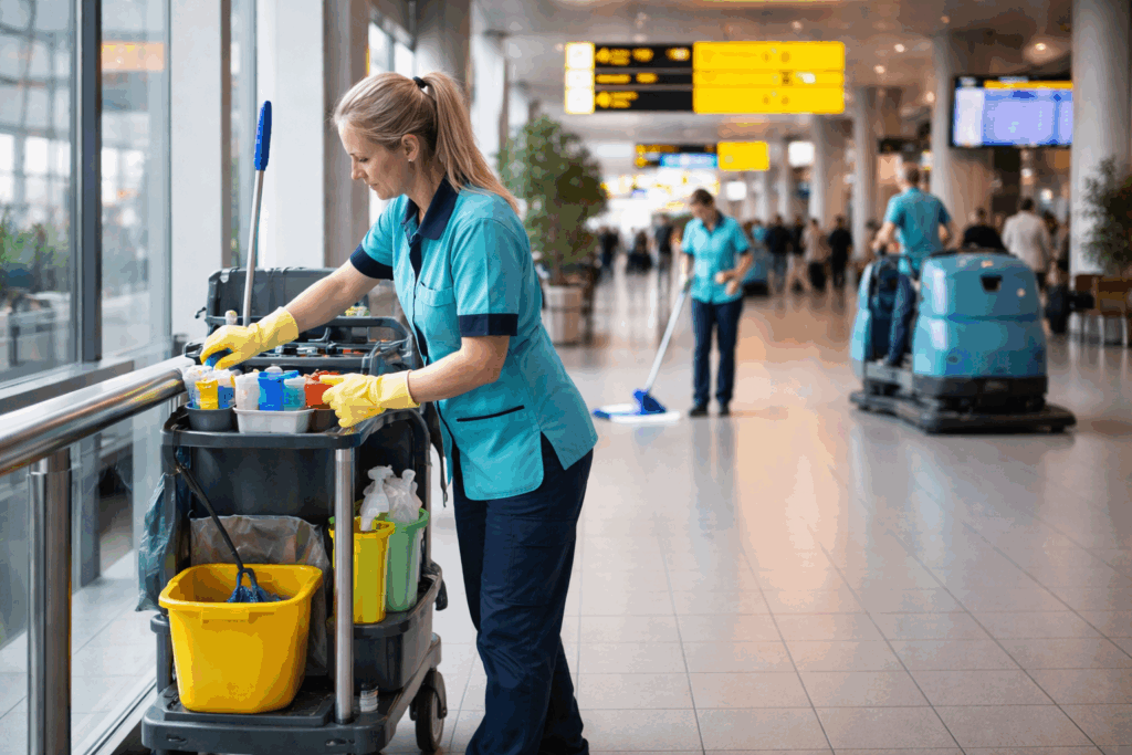 schoonmaken op schiphol