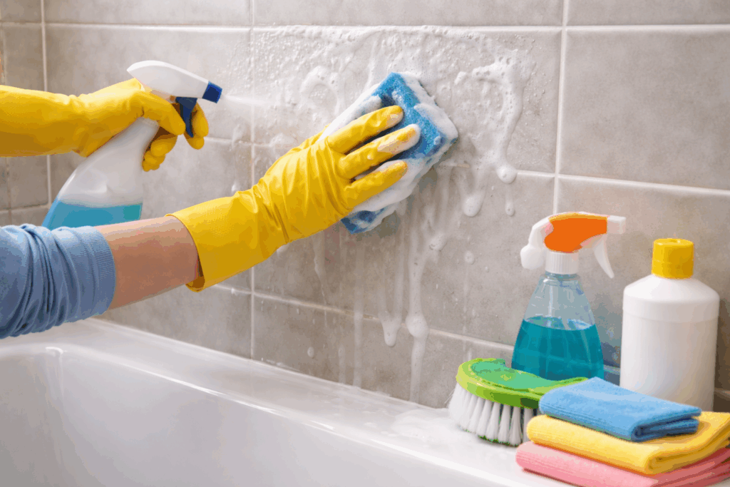 Badkamer tegels schoonmaken