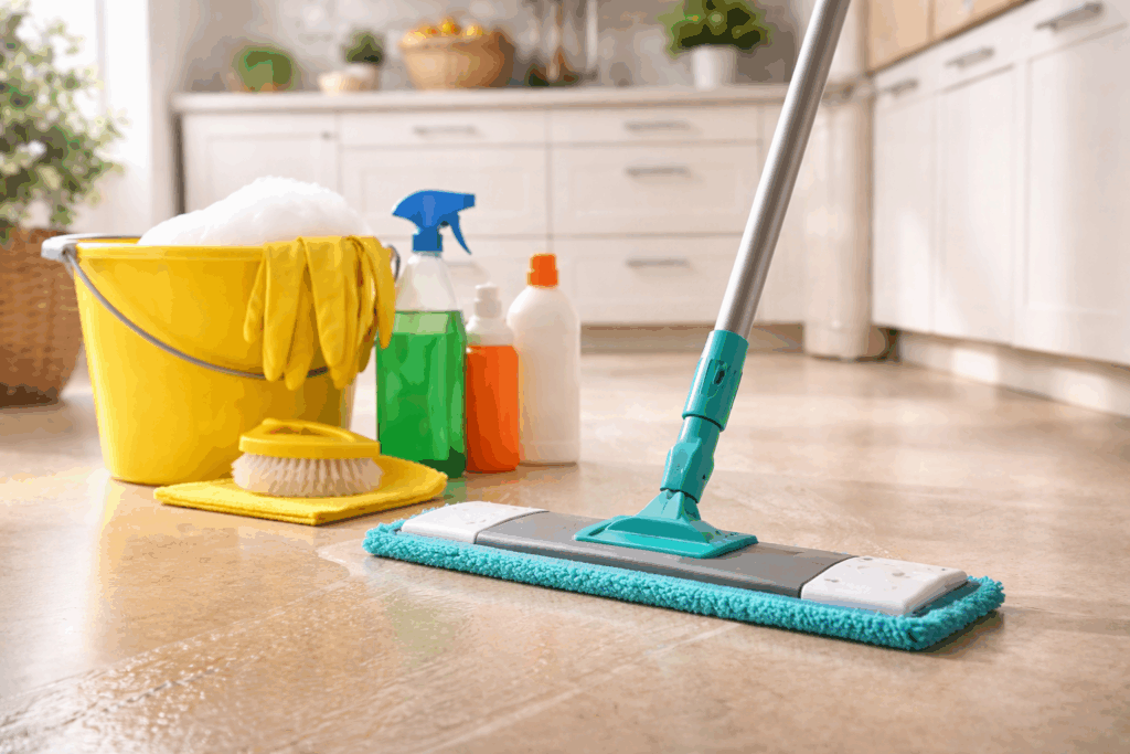 Linoleum vloer schoonmaken