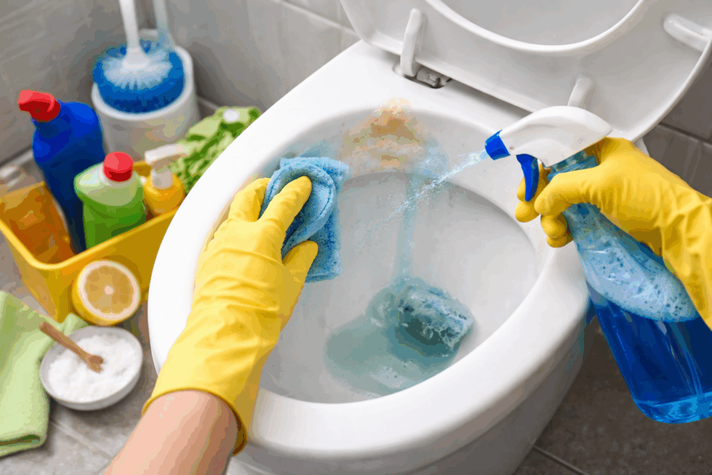 toilet aanslag schoonmaken