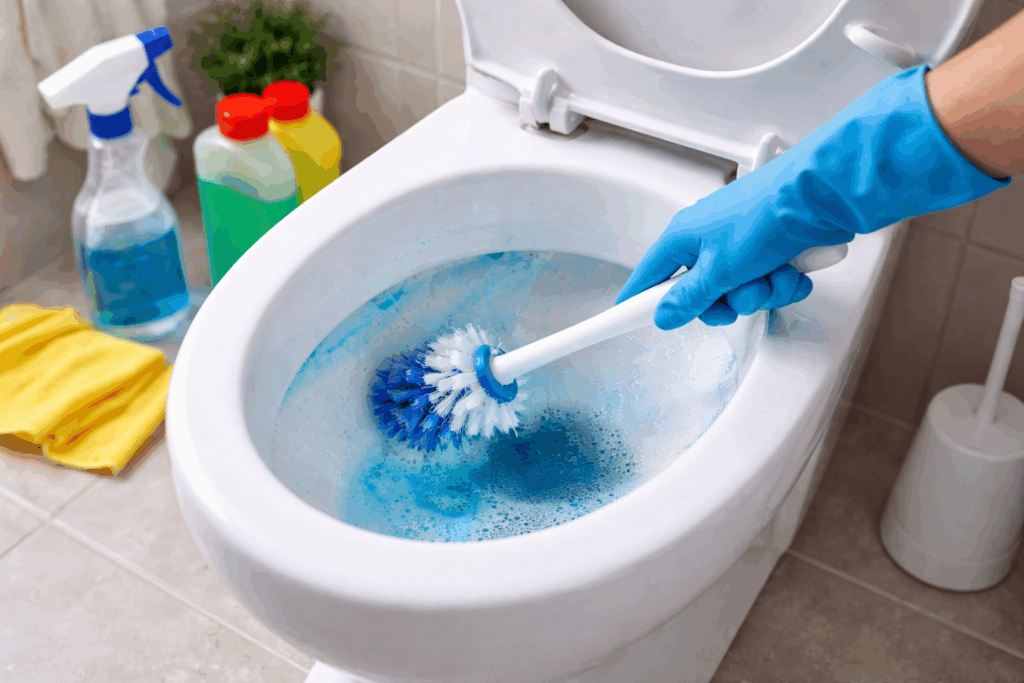 binnenkant wc pot schoonmaken