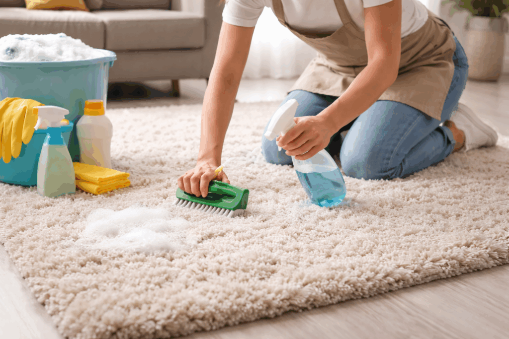 Hoogpolig vloerkleed schoonmaken