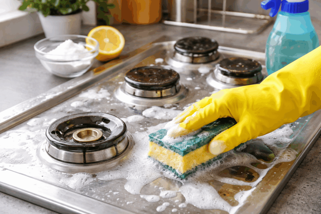 Gaspitten schoonmaken