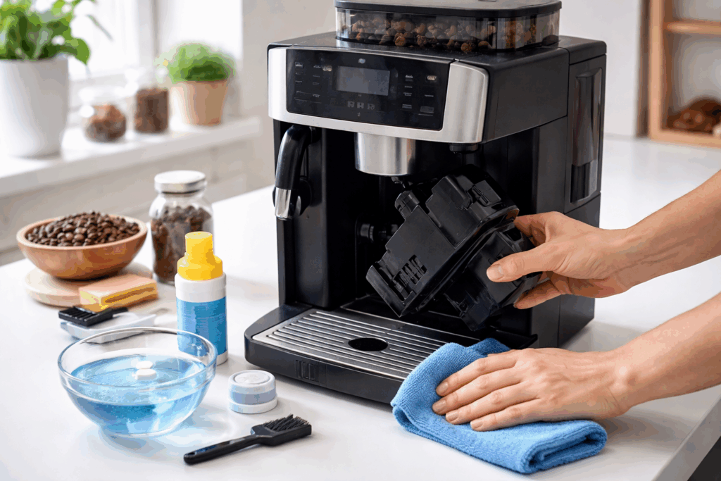 Krups koffiemachine schoonmaken