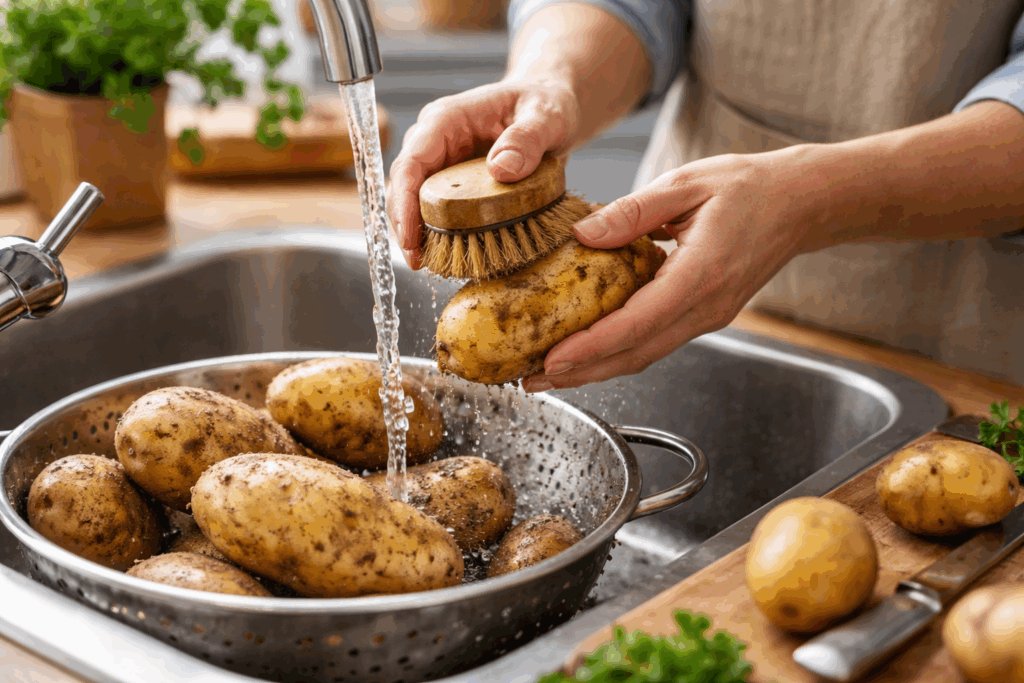 aardappel schoonmaken