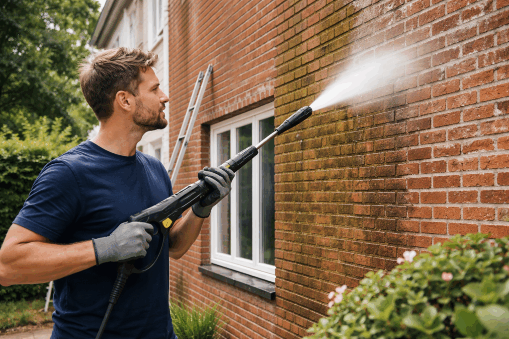 zelf gevel schoonmaken