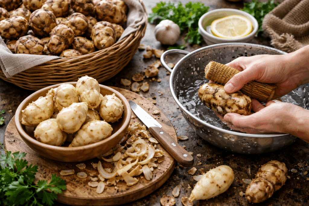 aardpeer schoonmaken