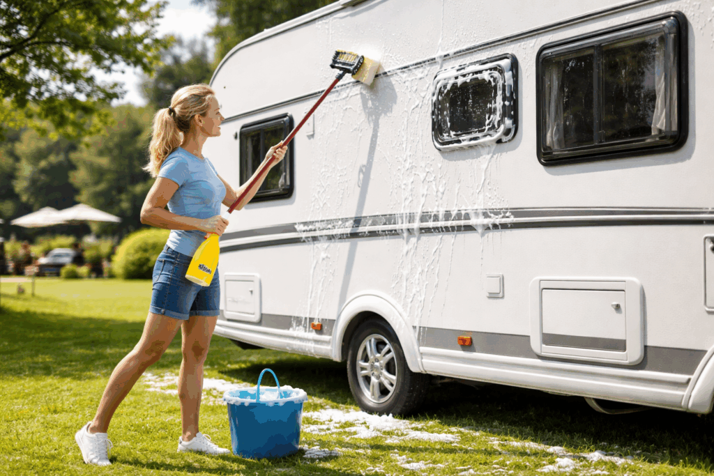 Caravan schoonmaken met dasty