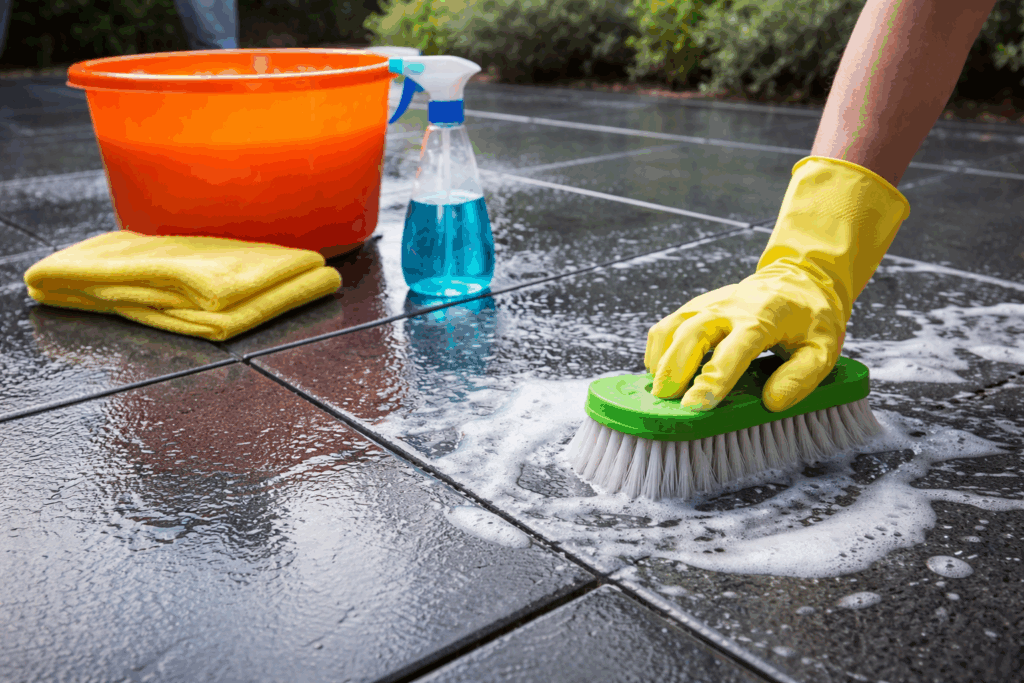 antraciet tegels schoonmaken