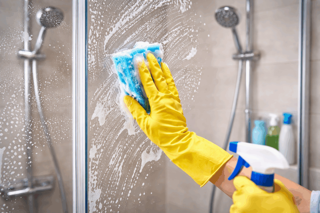 Douchecabine schoonmaken