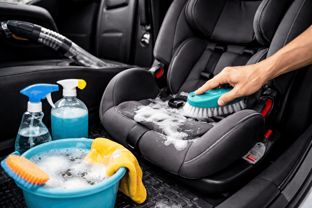 Autostoel schoonmaken