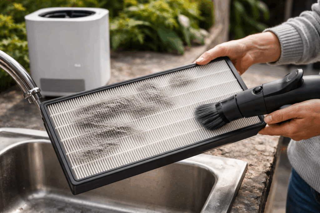 Hepa filter schoonmaken