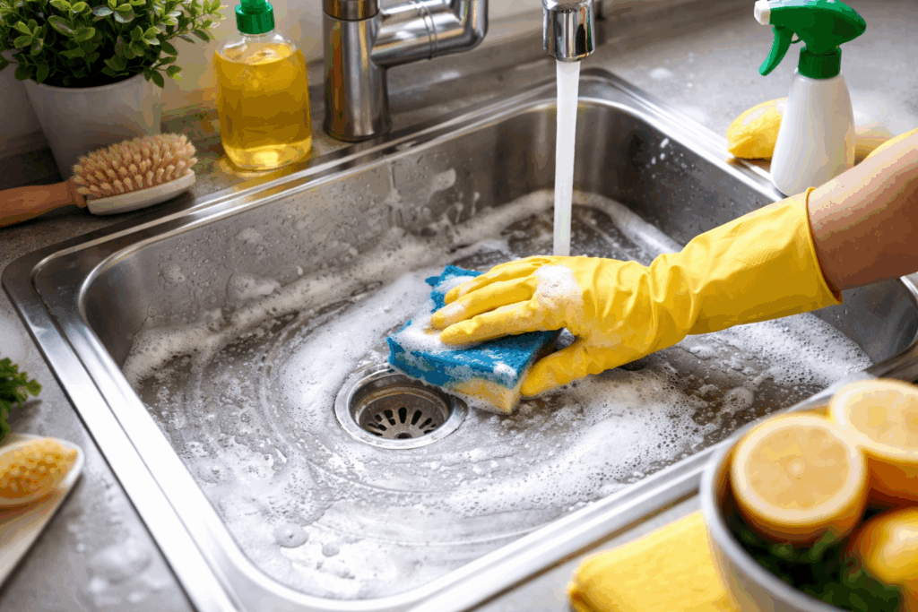 Gootsteen schoonmaken