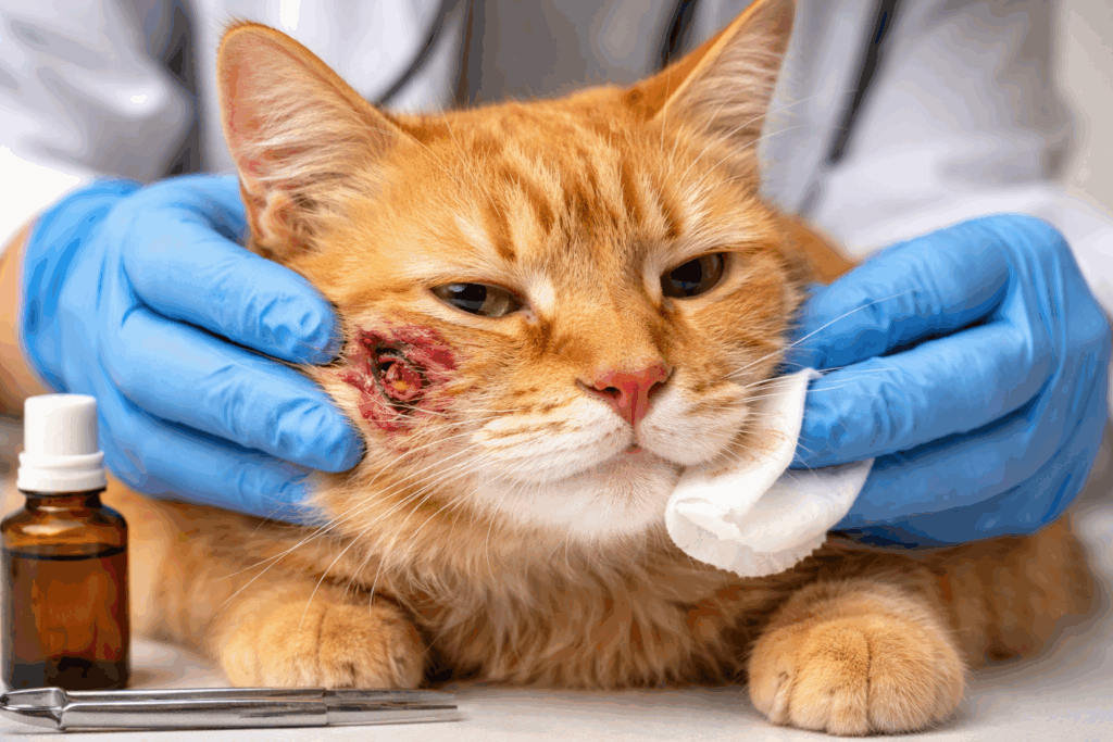 abces kat schoonmaken