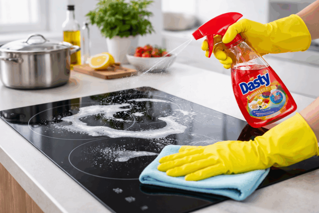 Inductie kookplaat schoonmaken dasty