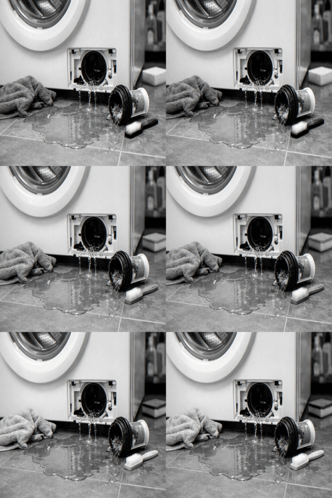 wasmachine lekt na schoonmaken filter