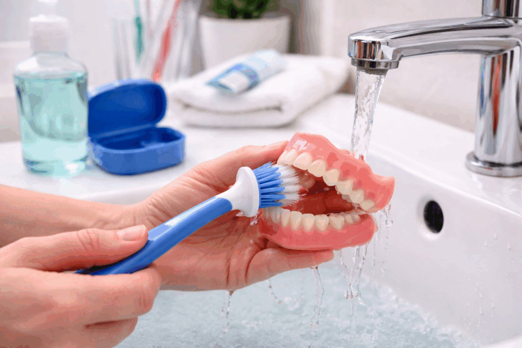 Kunstgebit schoonmaken