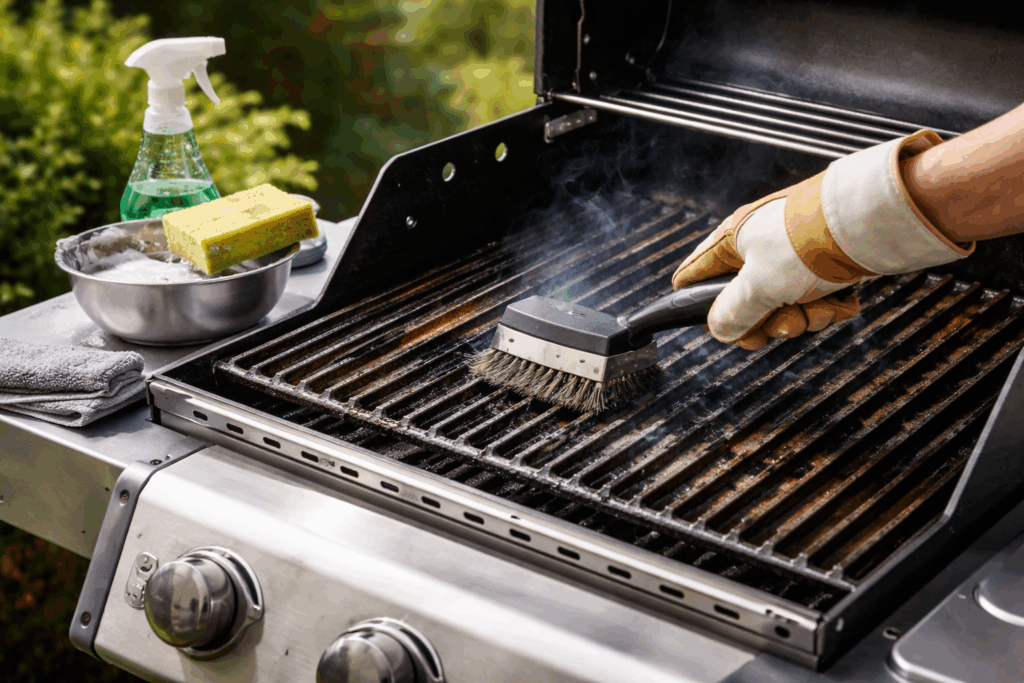 rooster weber gas bbq schoonmaken