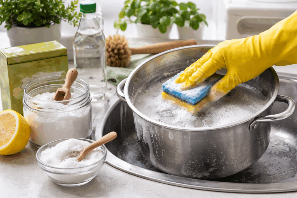 aluminium schoonmaken met soda