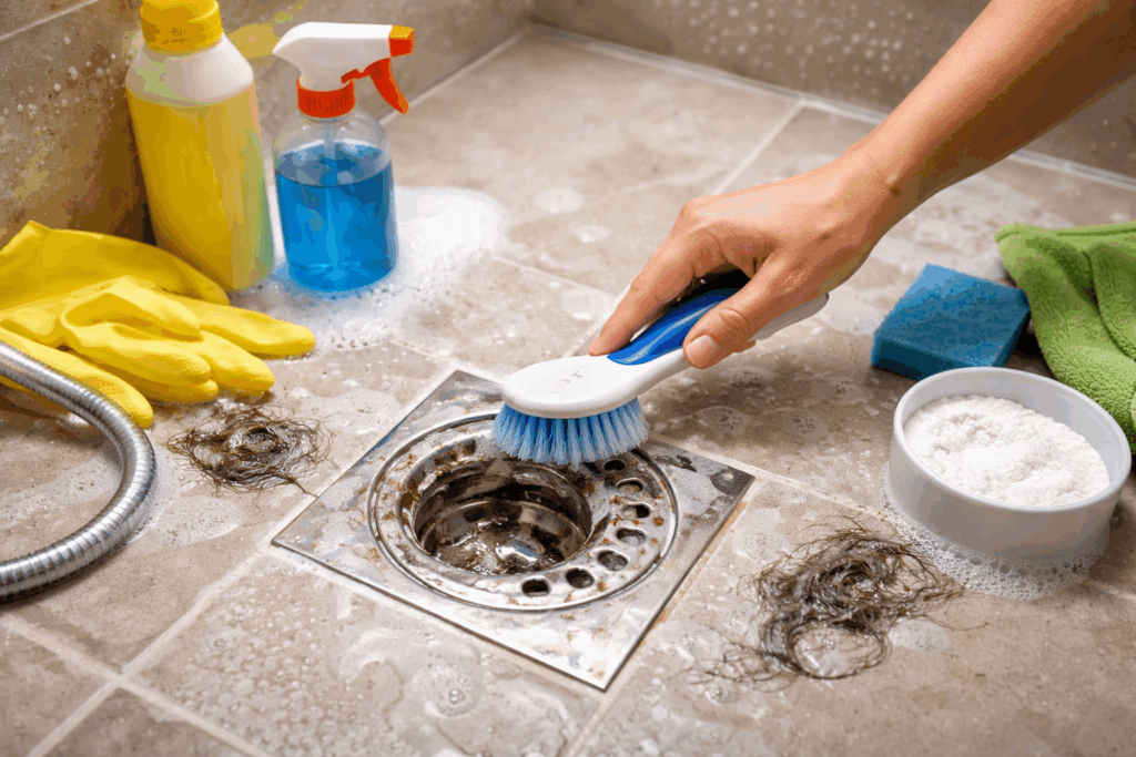 Doucheputje schoonmaken