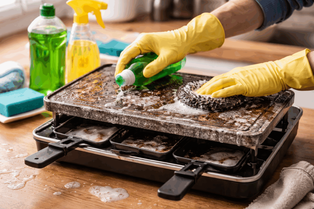 schoonmaken steengrill