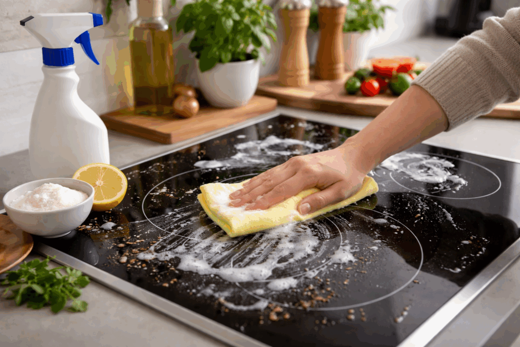 Kookplaat schoonmaken