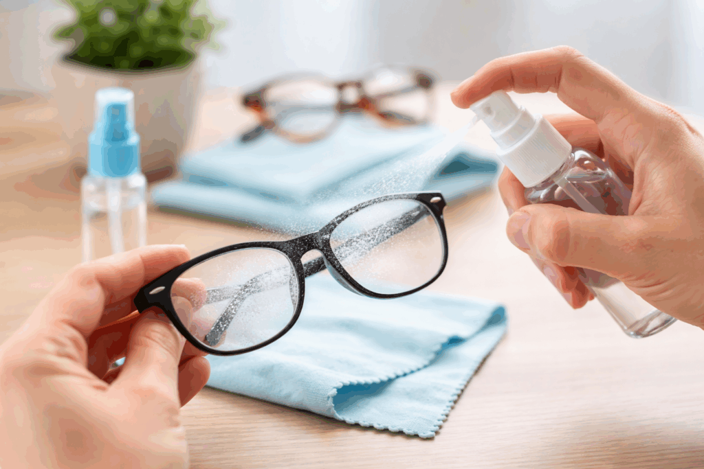 Bril schoonmaken spray