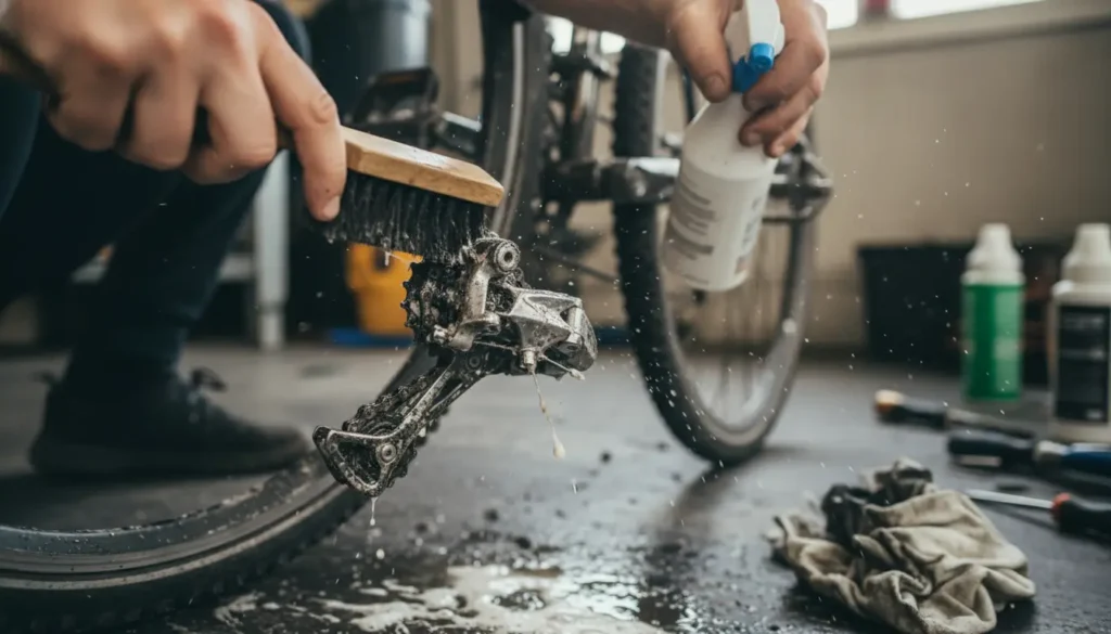Achterderailleur schoonmaken: zo schakel je weer soepel in 10 minuten tot een complete opfrisbeurt