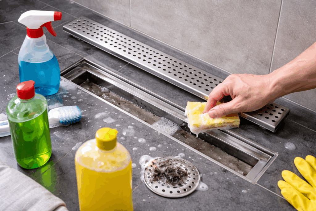 aco douchegoot schoonmaken